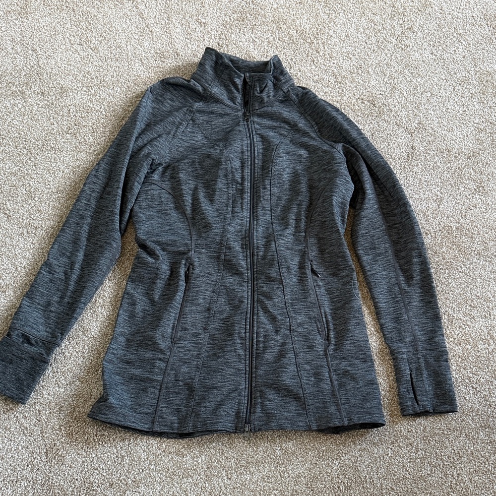 Athleta Charcoal Full-Zip Jacket